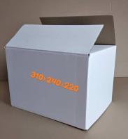 Белая картонная коробка 310-210-220 мм