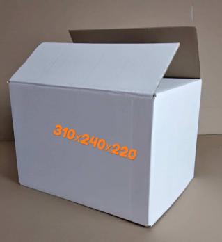 Белая картонная коробка 310-210-220 мм